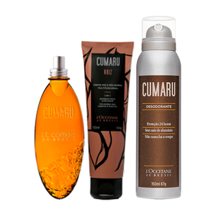 Combo Cumaru: Deo Colônia, Desodorante e Barba