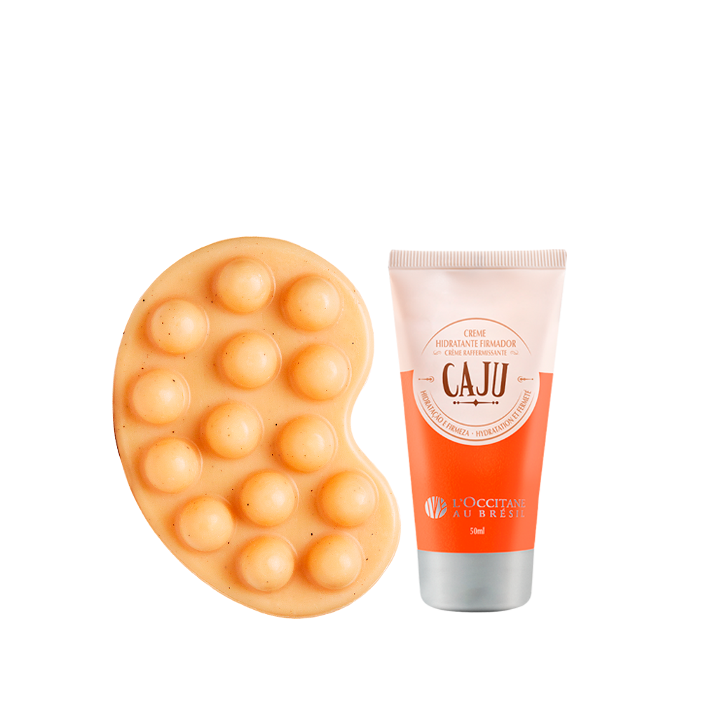 Combo Viagem Caju: Hidratante Firmador 50ml e Sabonete Massageador, ,  large image number 0