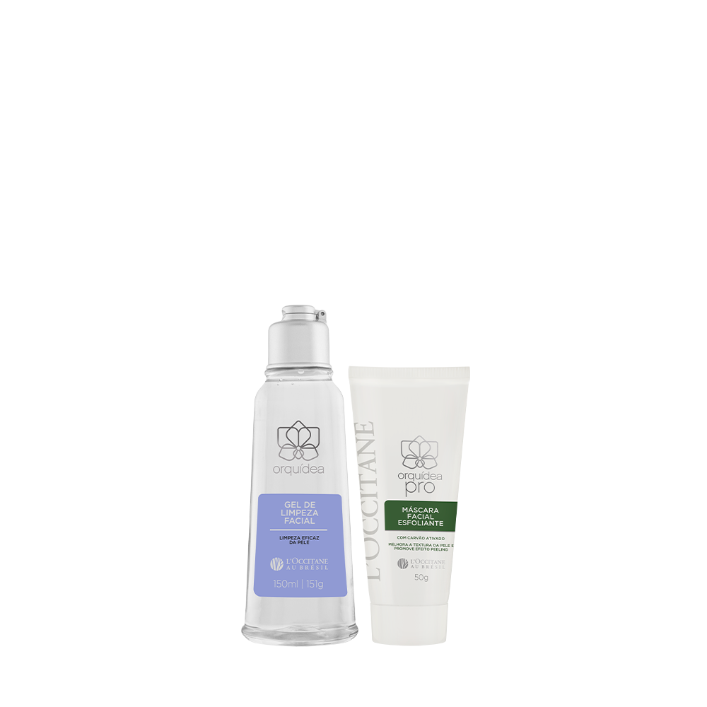 Combo Cuidados Faciais Orquidea: Gel de Limpeza e Máscara Esfoliante image number 0