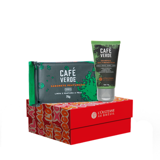 Presente Café Verde: Sabonete Perfumado, Shampoo Multibenefícios e Mini Caixa