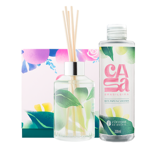 Combo Especial Bate Papo na Varanda: Difusor + Varetas + Refil + Caixa