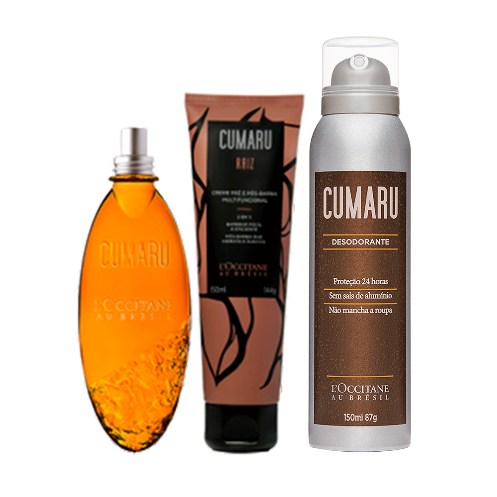 Combo Cumaru: Deo Col&ocirc;nia, Desodorante e Barba, ,  large image number 0