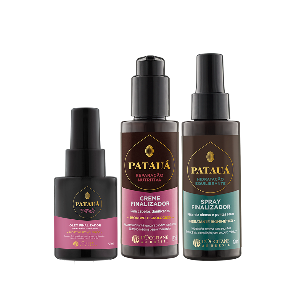 Vista 2 Trio Finalizador Reparação e Hidratação Patauá Loccitane Au Bresil BR Loccitane Au Bresil BR