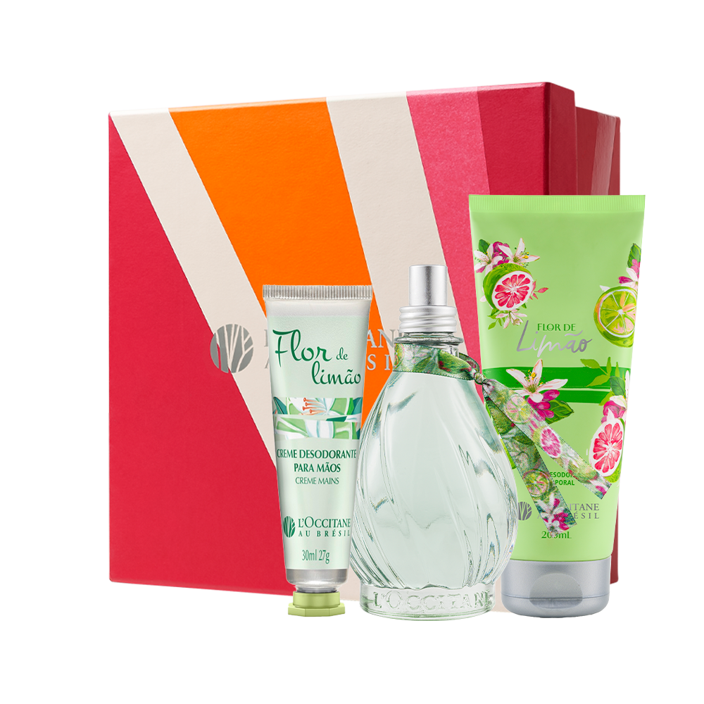 Presente Flor de Limão: Hidrante, Creme de Mãos e Deo Colônia