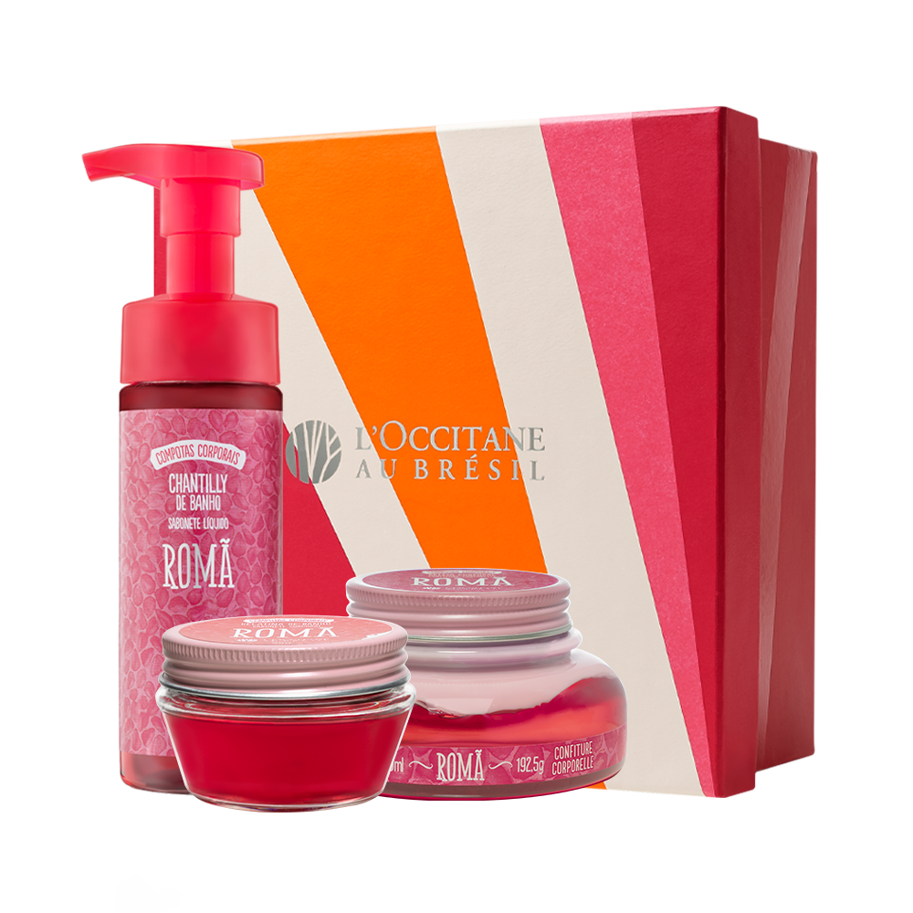 Presente Banho e Hidratação Romã: Chantilly, Gelatina e Geleia Hidratante