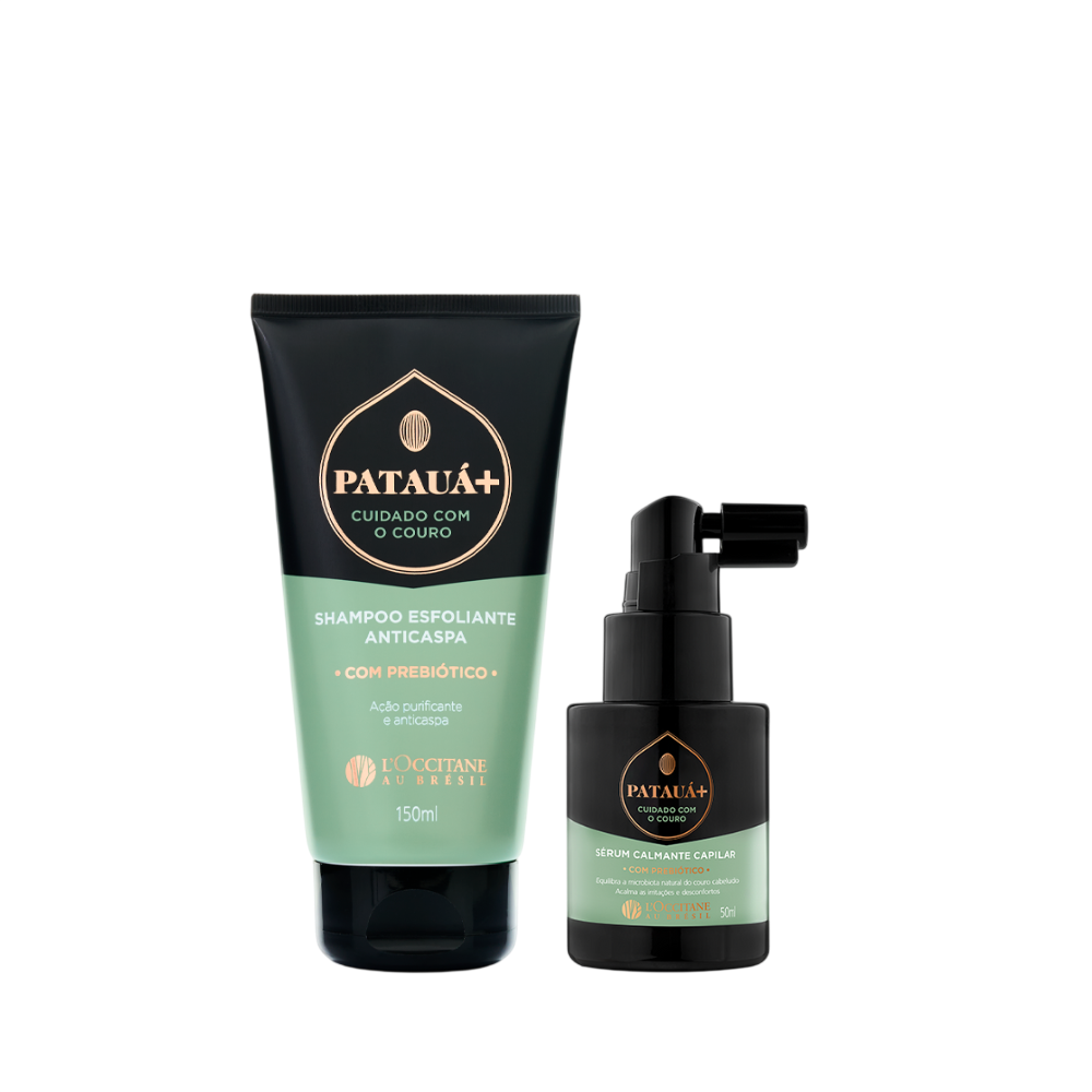 Shampoo Esfoliante Anticaspa e Sérum Calmante Capilar Patauá