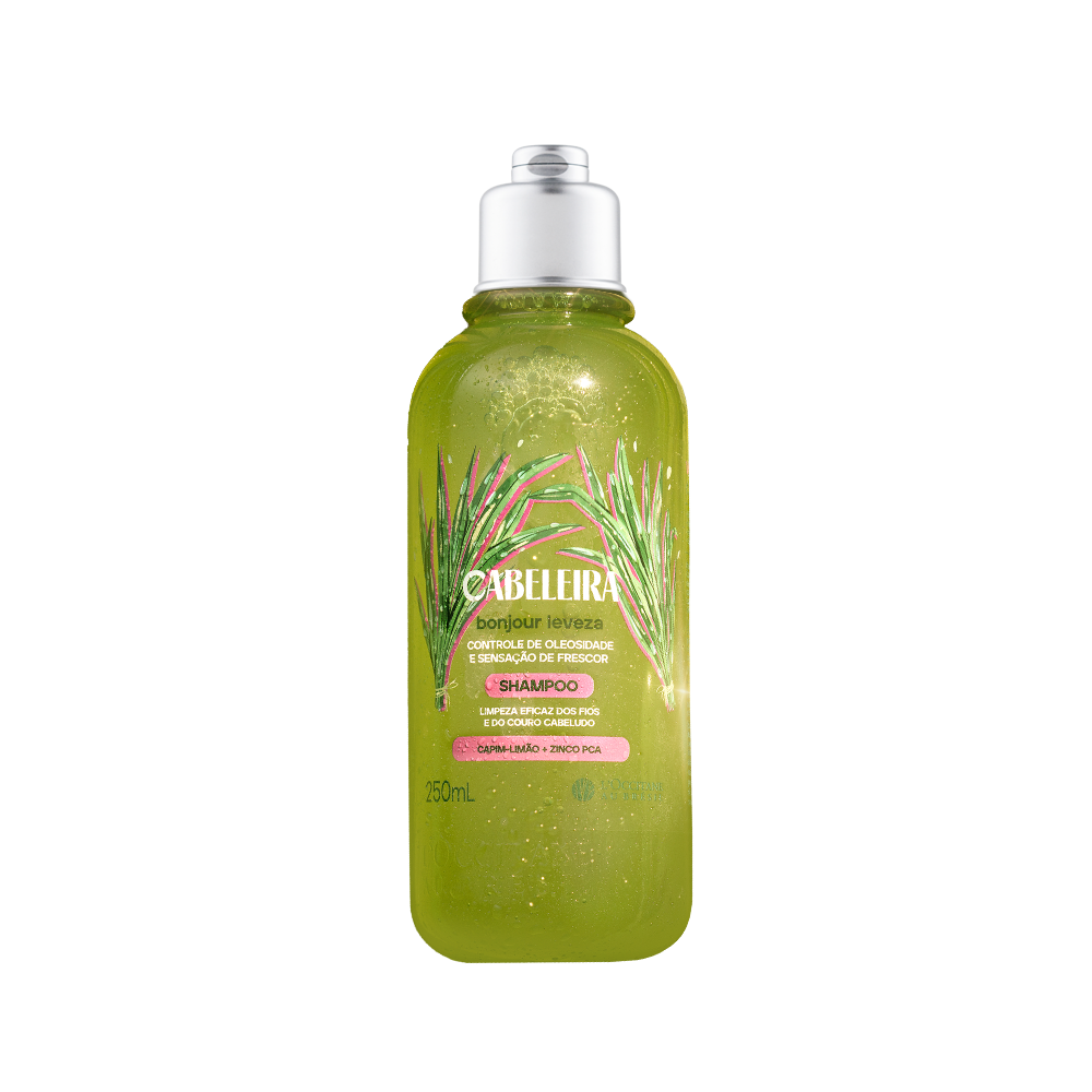 Vista 2 Shampoo Bonjour Leveza Cabeleira 250mL Loccitane Au Bresil BR Loccitane Au Bresil BR