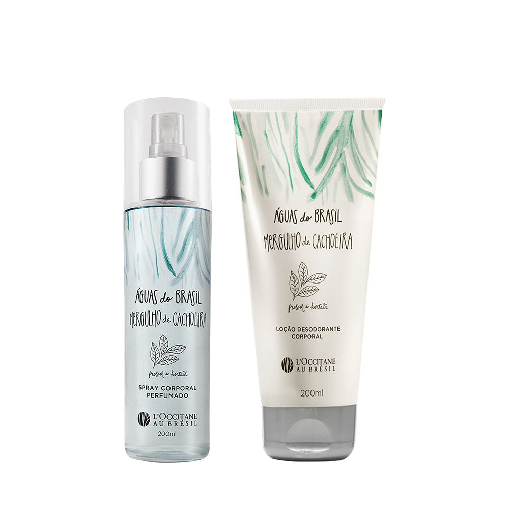 Vista 2 Loção Corporal e Spray Perfumado Mergulho de Cachoeira L'Occitane au Bresil L'Occitane au Bresil