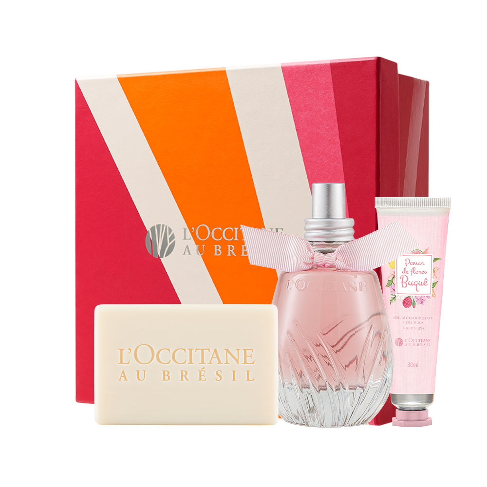 Presente Buquê: Sabonete, Creme de Mãos e Eau de Parfum