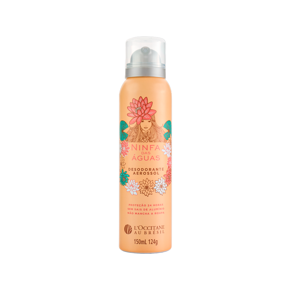 Vista 2 Desodorante Aerossol Ninfa das Águas 150mL Loccitane Au Bresil BR Loccitane Au Bresil BR