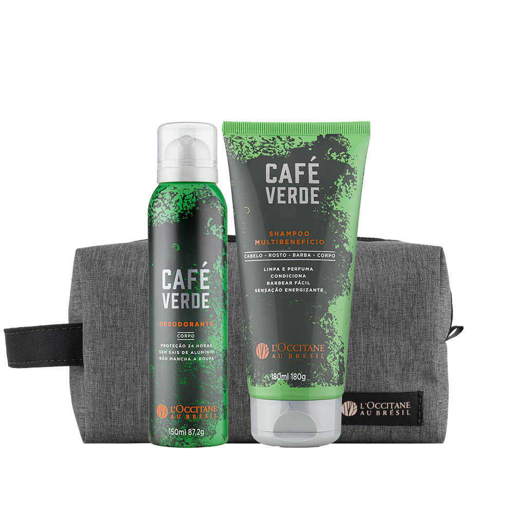 Cuidados Masculinos Shampoo e Desodorante Café Verde