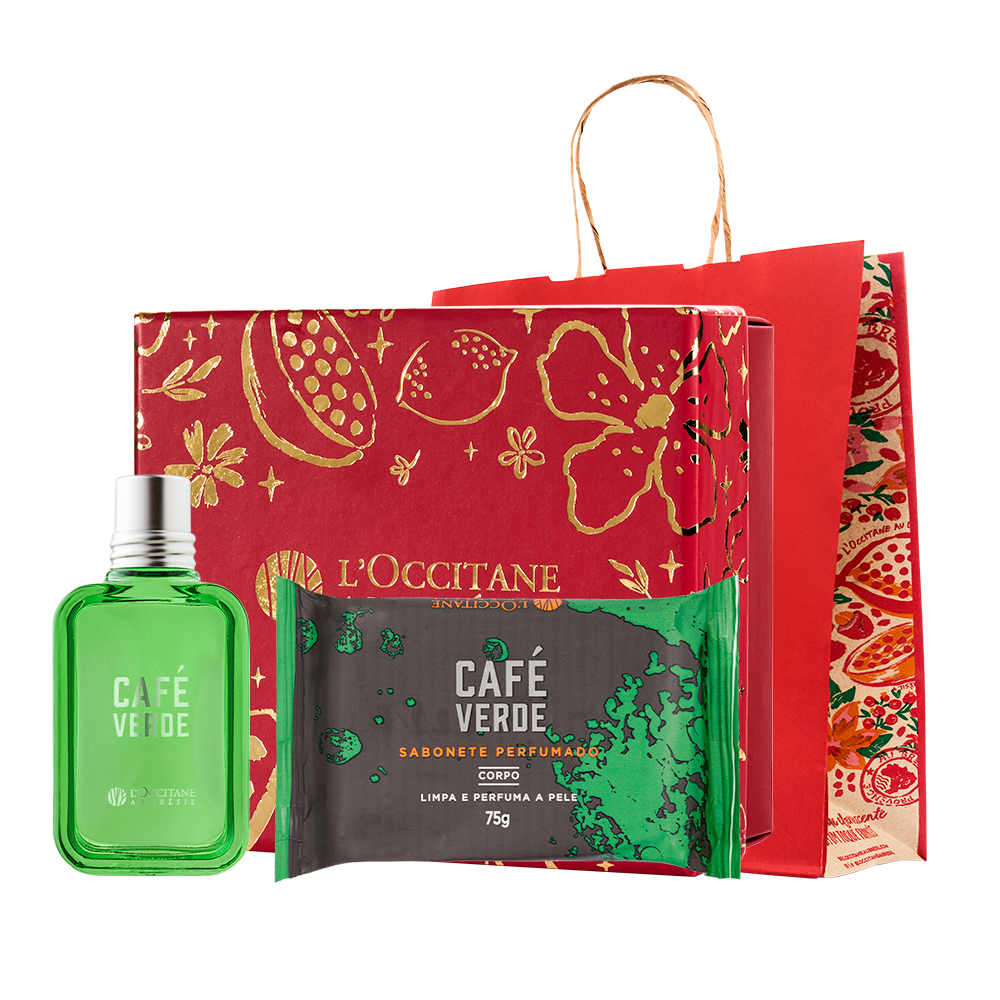 Presente Sabonete e Deo Colônia Café Verde