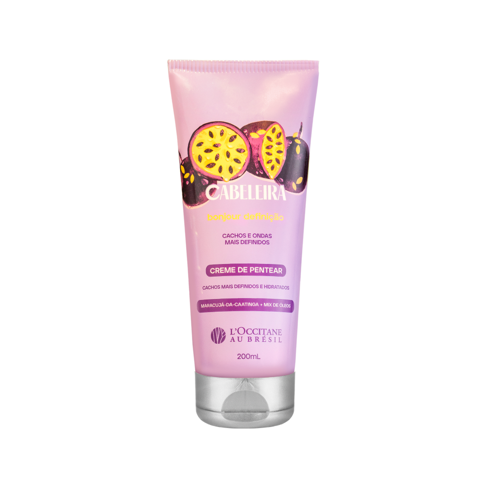 Vista 2 Creme de Pentear Bonjour Definição Cabeleira 250mL Loccitane Au Bresil BR Loccitane Au Bresil BR