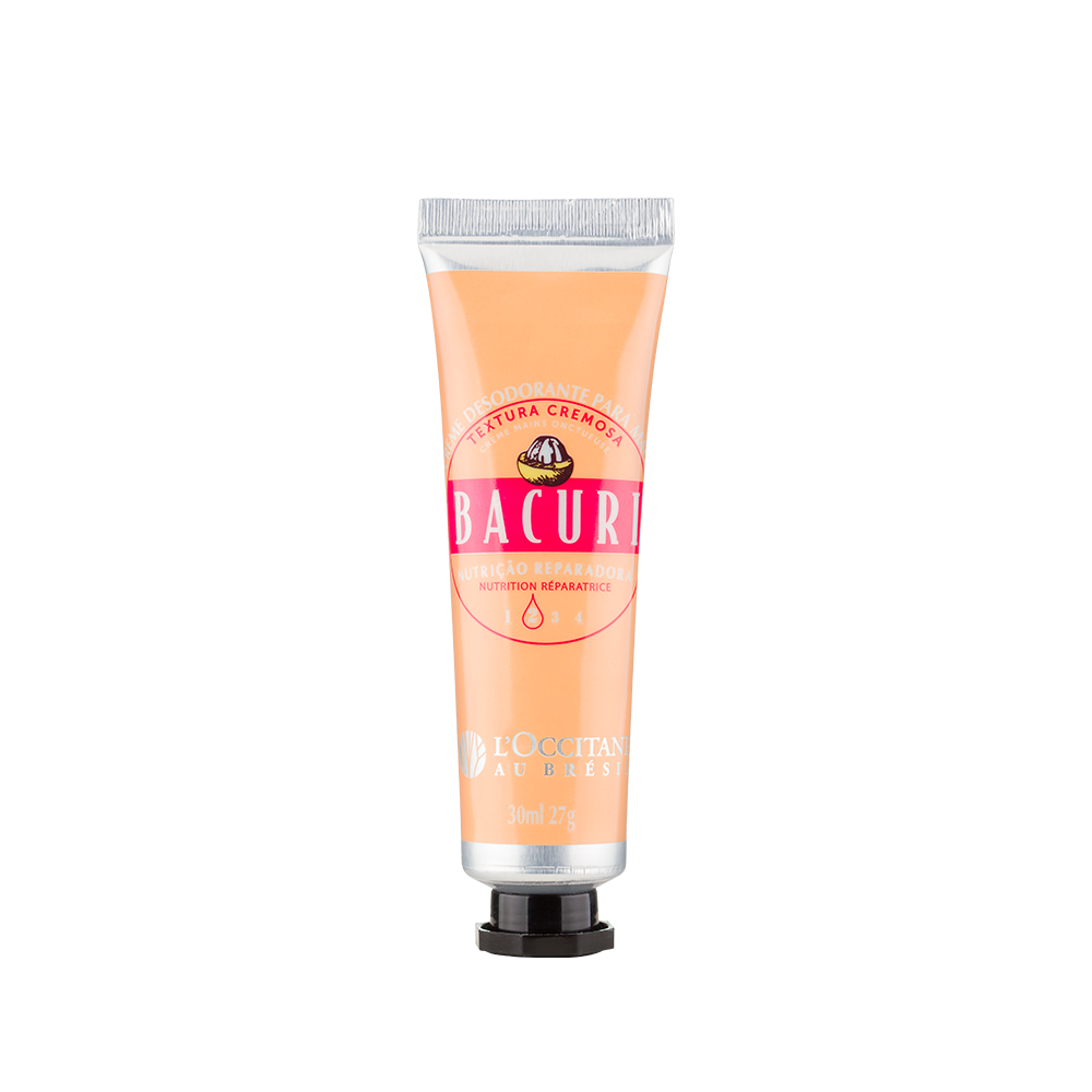 Vista 2 Creme Desodorante de Mãos Textura Cremosa Bacuri 30ml L'Occitane au Bresil L'Occitane au Bresil