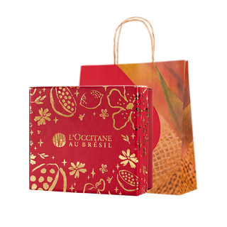 Vista 2 Combo Sacola M e Caixa G Natal - Até 3 Produtos Grandes Loccitane Au Bresil BR Loccitane Au Bresil BR