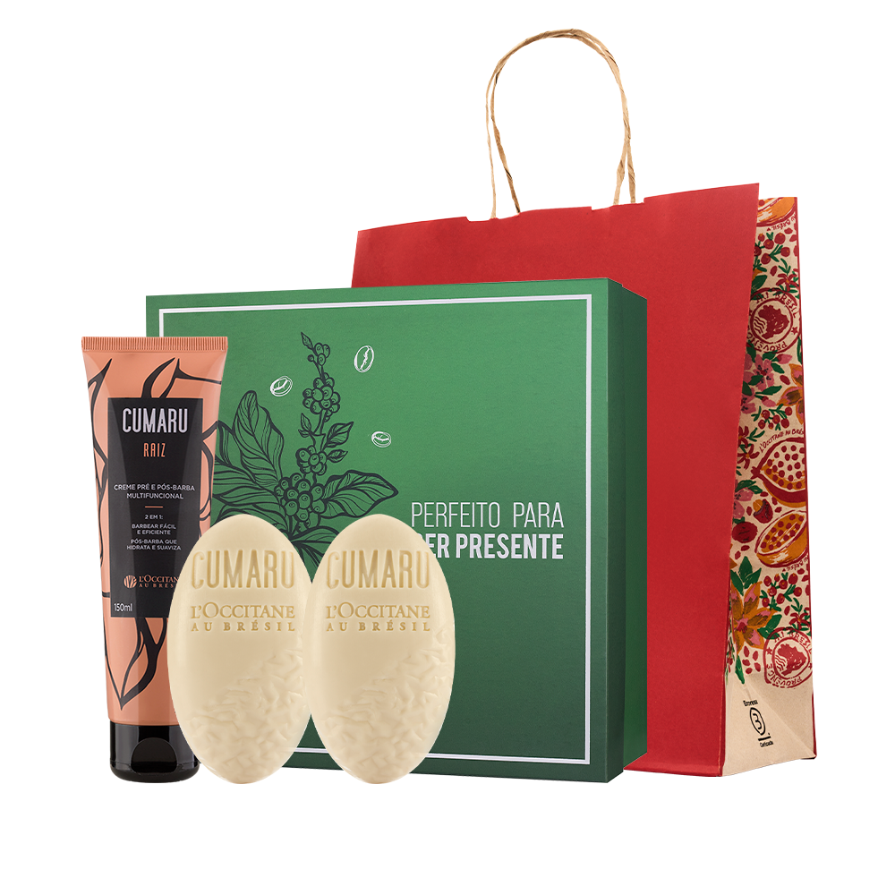 Dupla de Sabonetes e Creme Pré e Pós Barba Cumaru