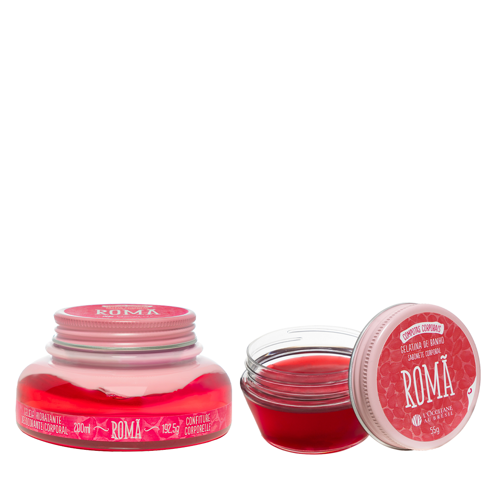 Gelatina de Banho e Geleia Hidratante de Romã