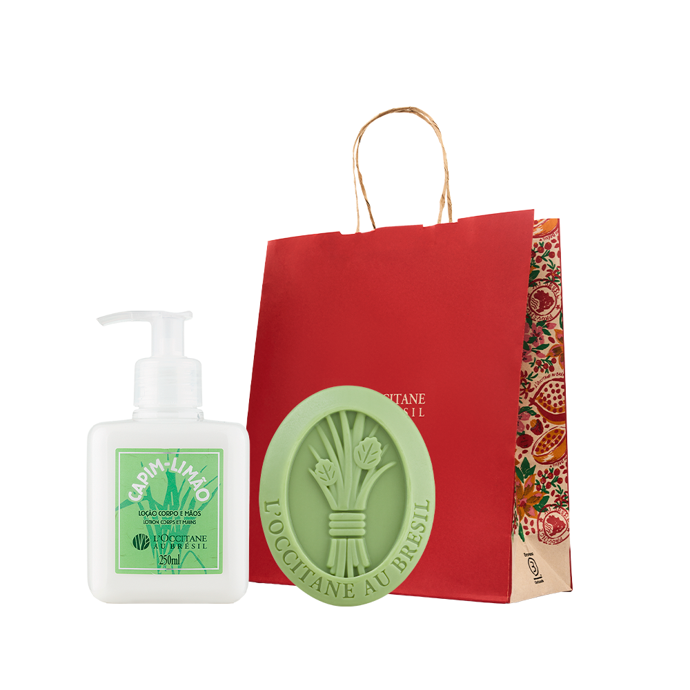 Presente Sabonete e Loção Corpo e Mãos Capim-Limão