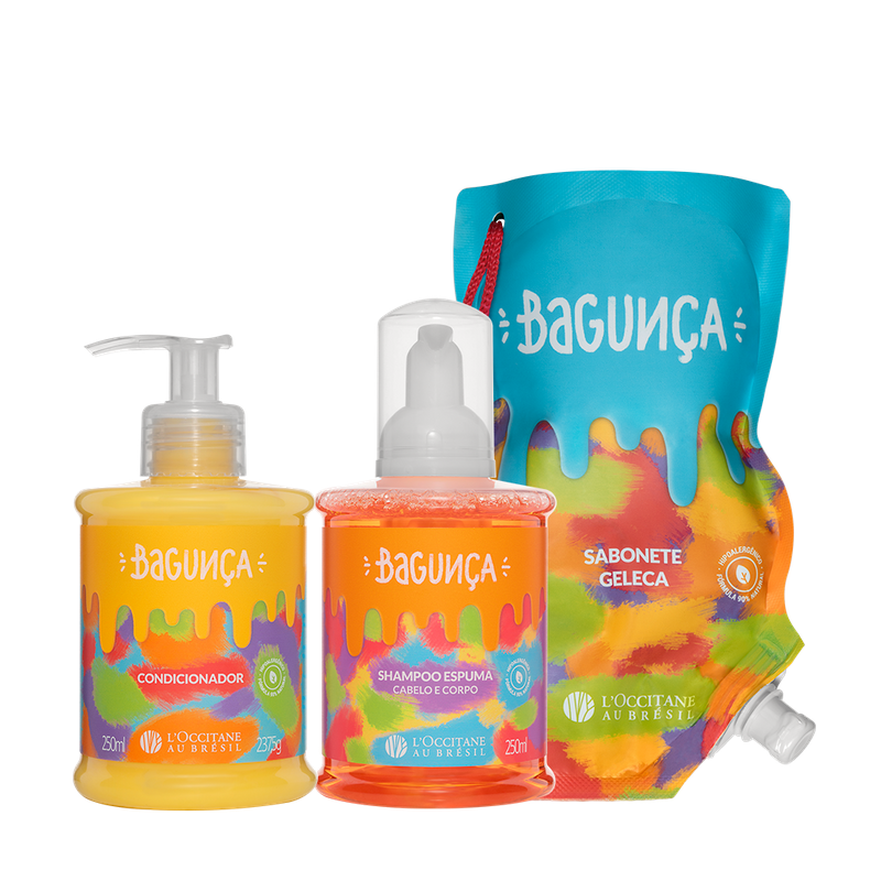 Combo Trio Bagunça: Shampoo, Condicionador e Spray
