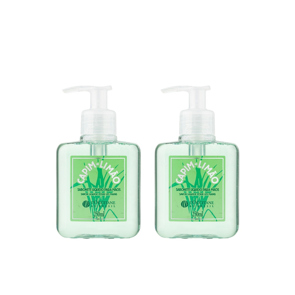 Dupla de Sabonetes Líquidos para Mãos Capim-Limão 250ml (Venc. 11/2026)