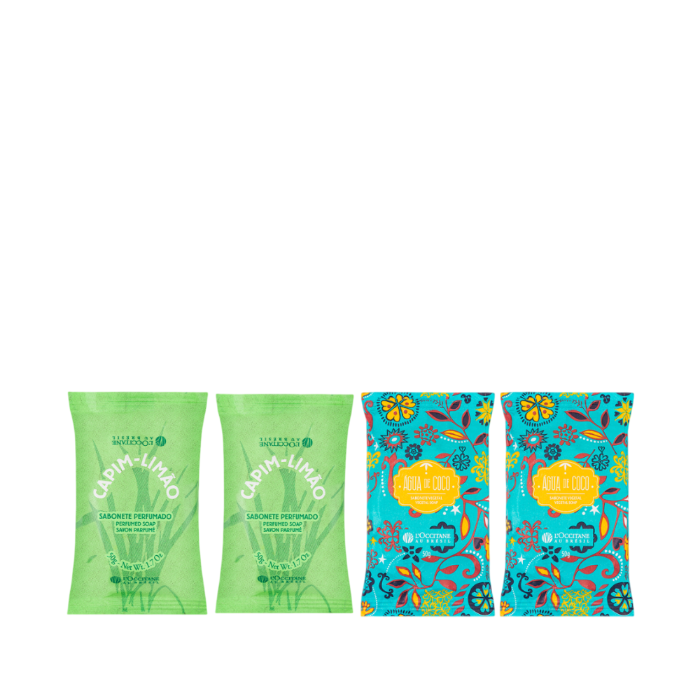Combo Sabonetes Água de Coco e Capim Limão