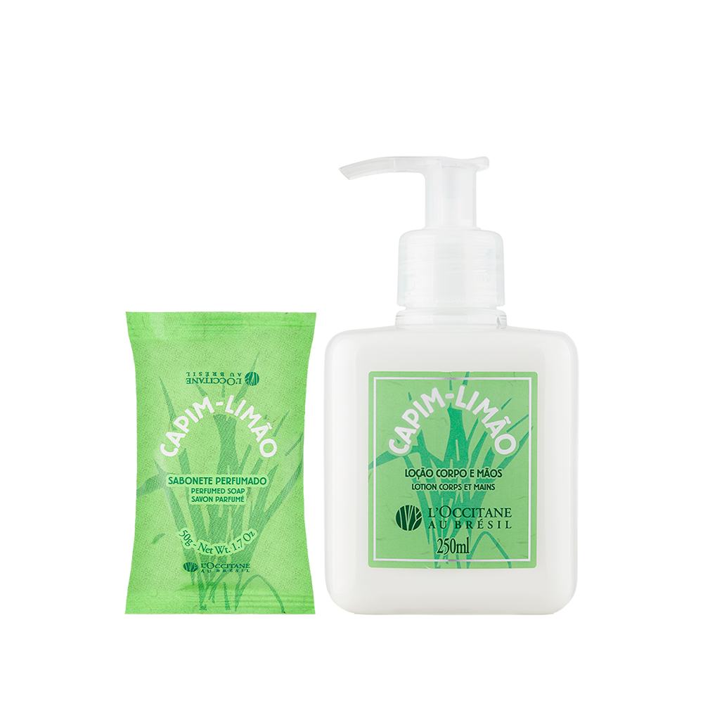 Sabonete Perfumado e Loção Desodorante Corporal Capim-Limão