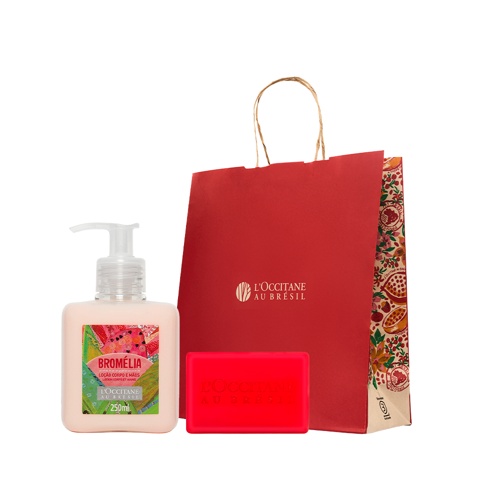 Presente Sabonete e Loção Corpo e Mãos Bromélia