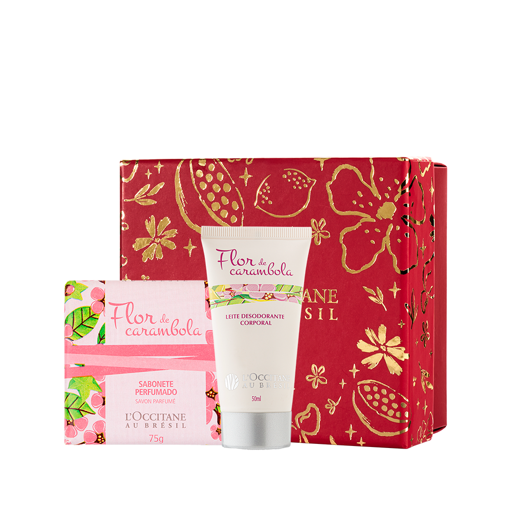 Lembrança Flor de Carambola: Sabonete e Leite Corporal