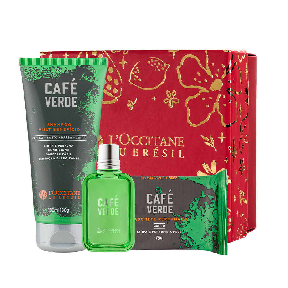 Vista 2 Combo Café Verde: Sabonete, Shampoo e Deo Colonia Viagem L'Occitane au Bresil L'Occitane au Bresil