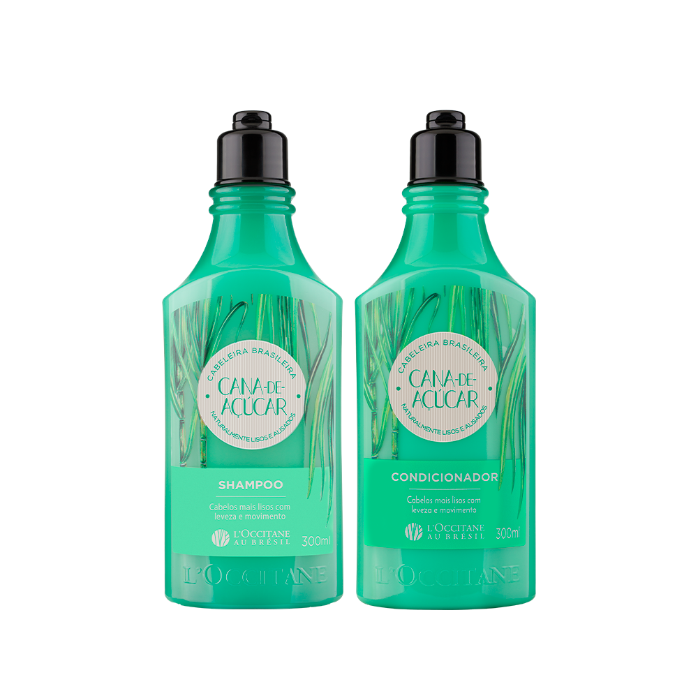 Combo Cabeleira Lisa Cana-de-Açúcar: Shampoo e Condicionador | L