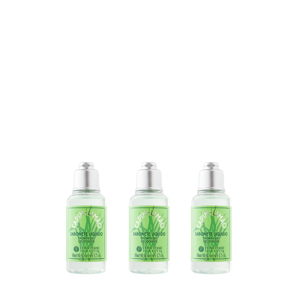 Trio de Sabonetes Líquidos Capim-Limão 50ml